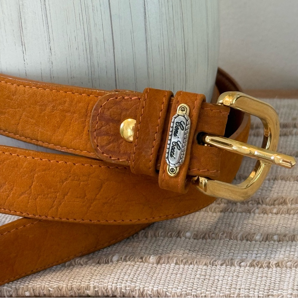 Genuine Leather CONI COCCI belt made in Italy NO HOLES? - Picture 3 of 8